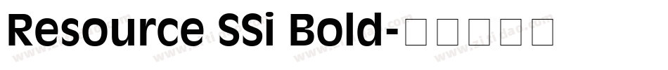 Resource SSi Bold字体转换